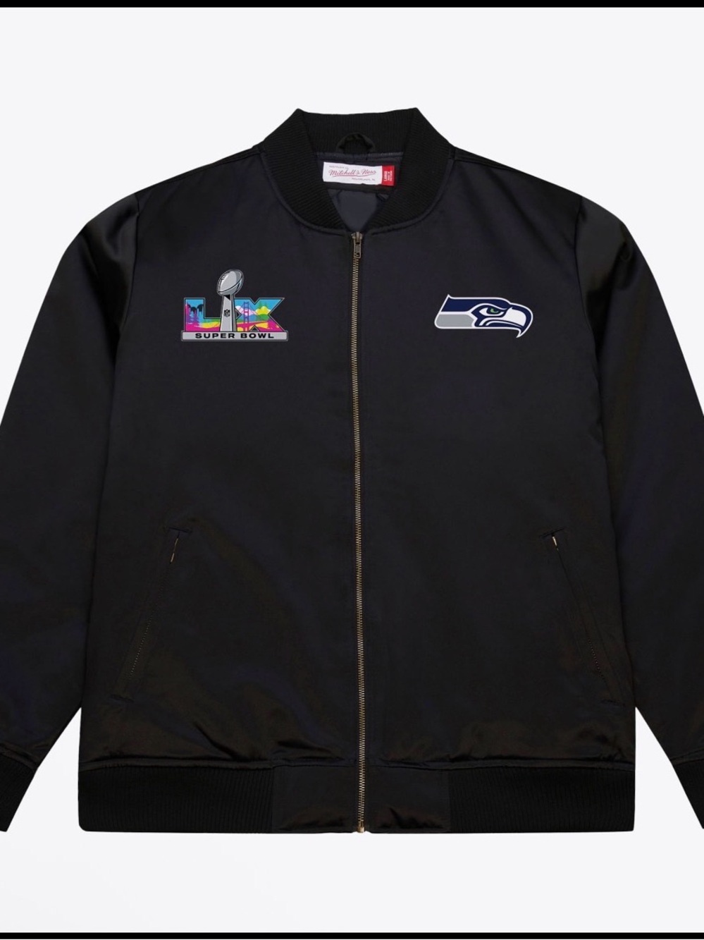 Mitchell & Ness Seattle Seahawks Super Bowl LX Champions Bomber Jacket NWT L XL